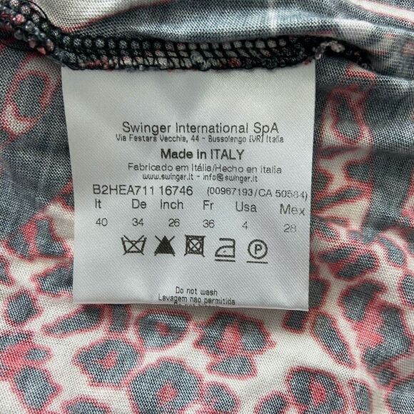 VERSACE JEANS T Shirt Women’s 4 Animal print Short Sleeve Mesh Whimsical Y2K - Picture 6 of 8